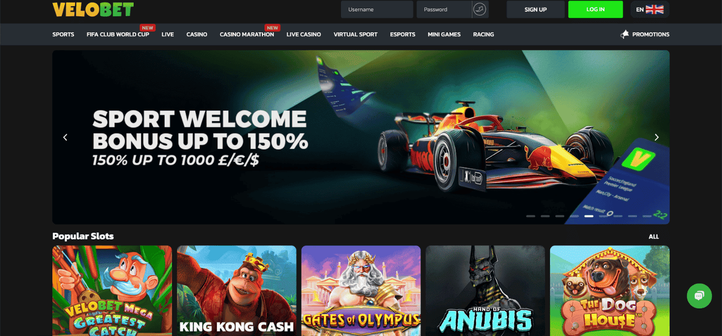 VeloBet betting site not GamStop