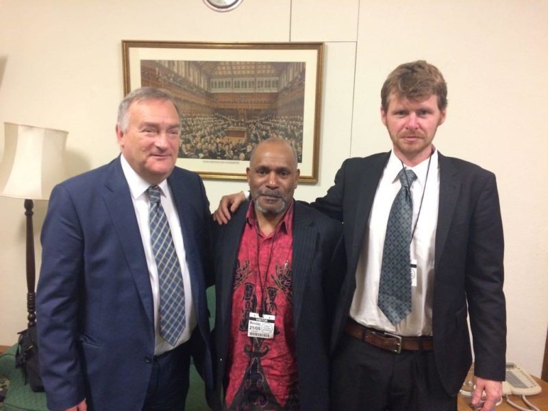 Meeting with constituent, Andy Gray, and West Papuan independence leader, Benny Wenda, in Parliament