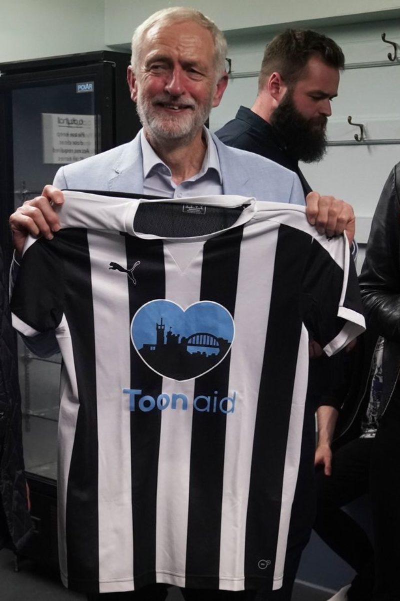 Jeremy showing his support for Newcastle United