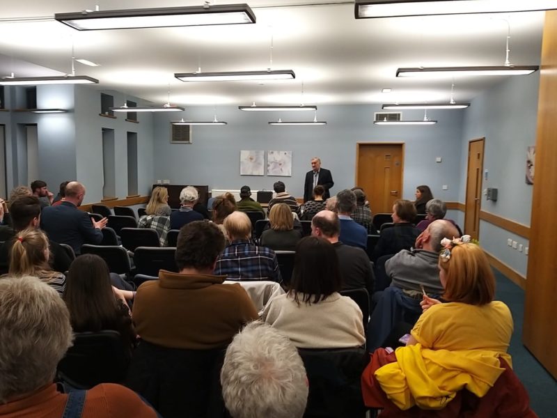 Speaking to members of Climate Action Newcastle about the need for us to act now on climate change