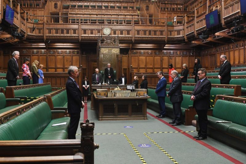 Marking the death of George Floyd with a minute’s silence in the House of Commons