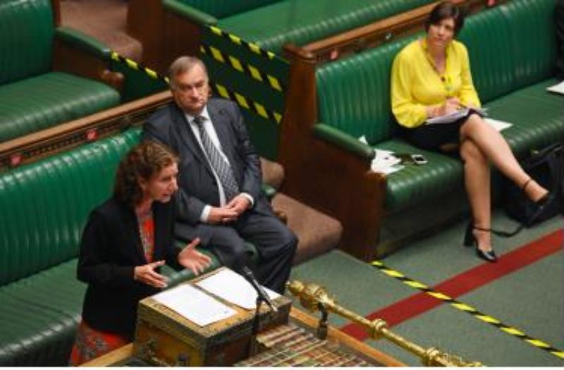 Supporting the Shadow Chancellor, Anneliese Dodds on the Frontbench during the Chancellor