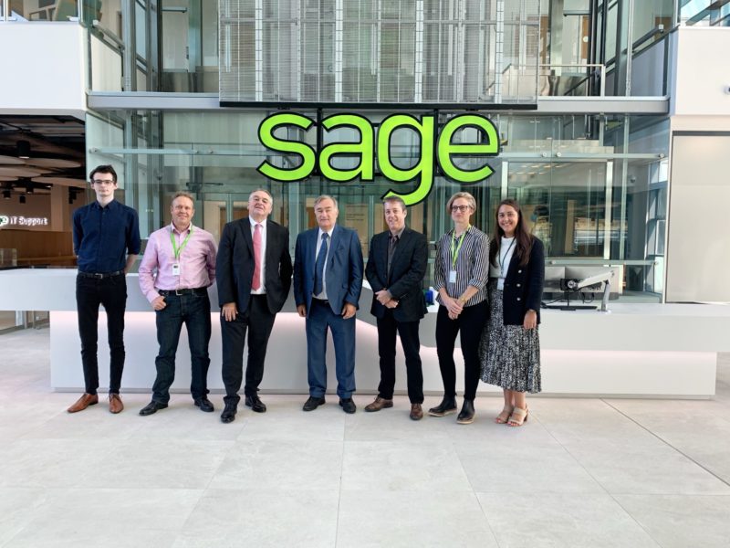With Sir Alan Campbell MP and representatives from Sage after a tour of their premises 