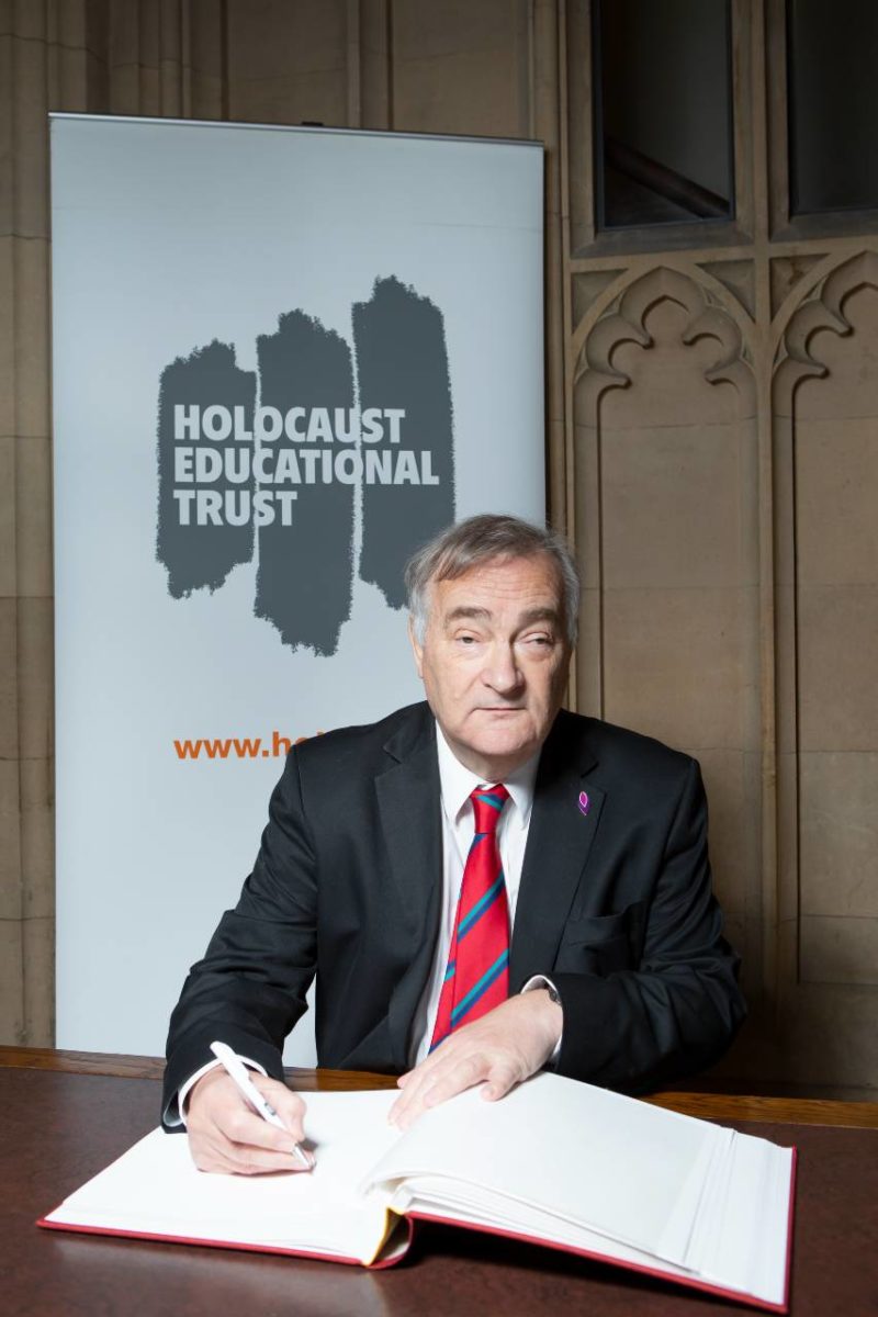 Signing the Holocaust Educational Trust’s Book of Commitment